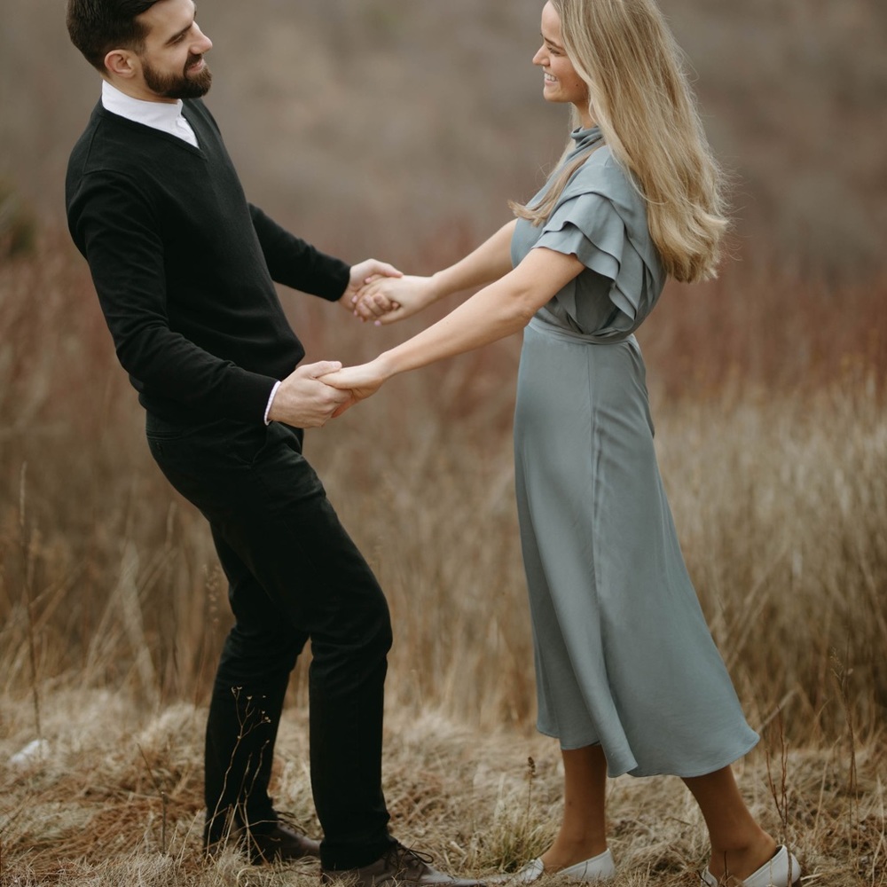 Silk blue Anthropologie dress